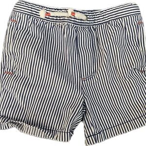 Mini Boden Striped Blue and White Shorts